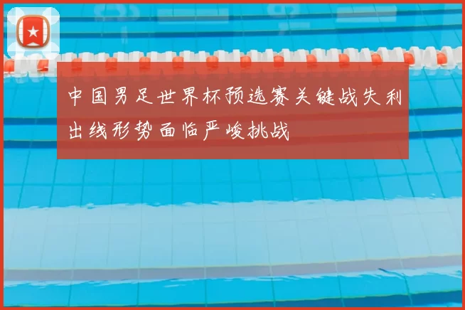 中国男足世界杯预选赛关键战失利出线形势面临严峻挑战